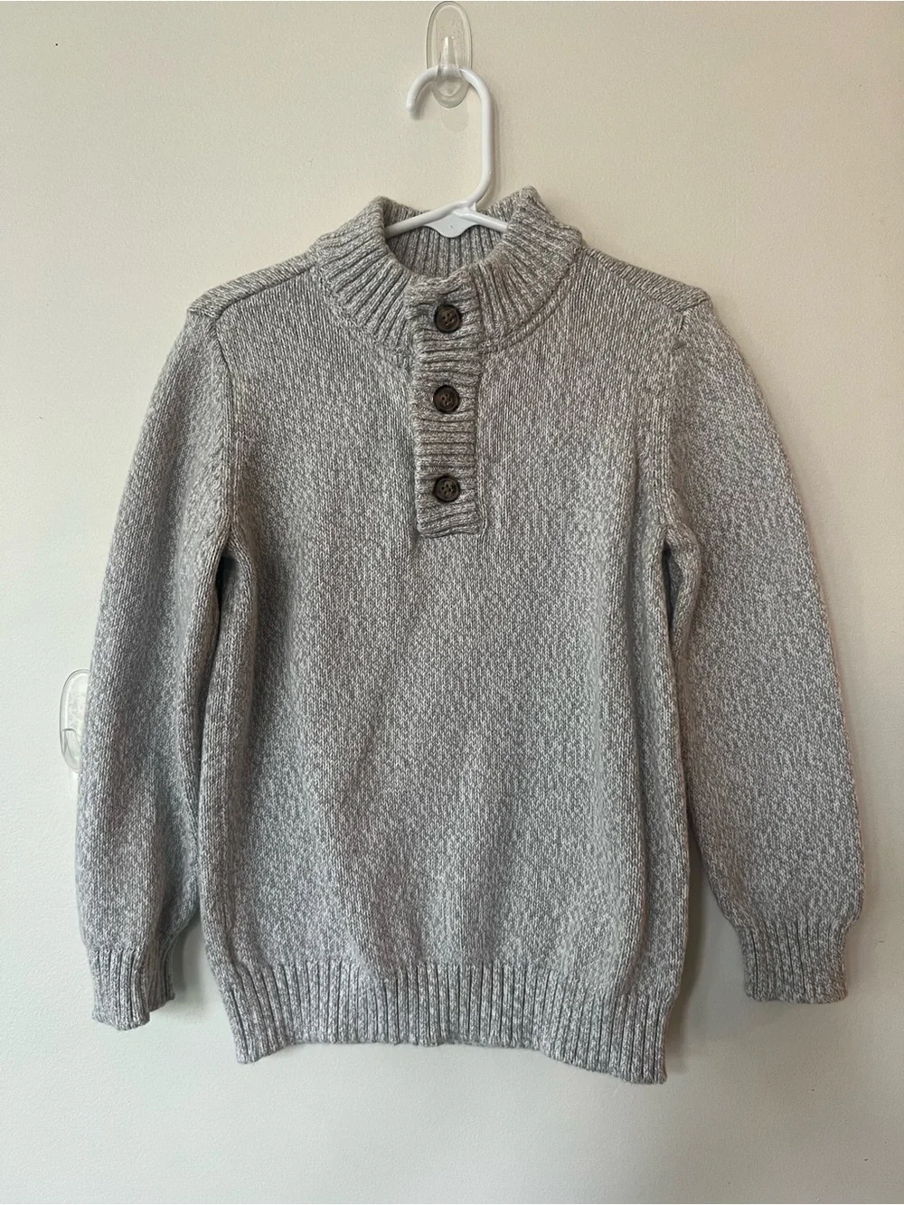 NWOT Carter’s Gray Shawl Collar Button Sweater 5T